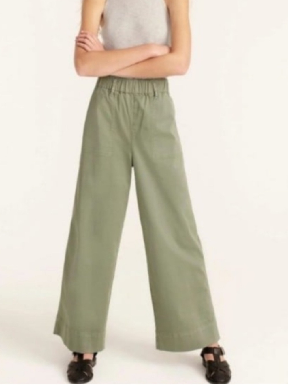 J Crew Pull On Chino light green Large Tall